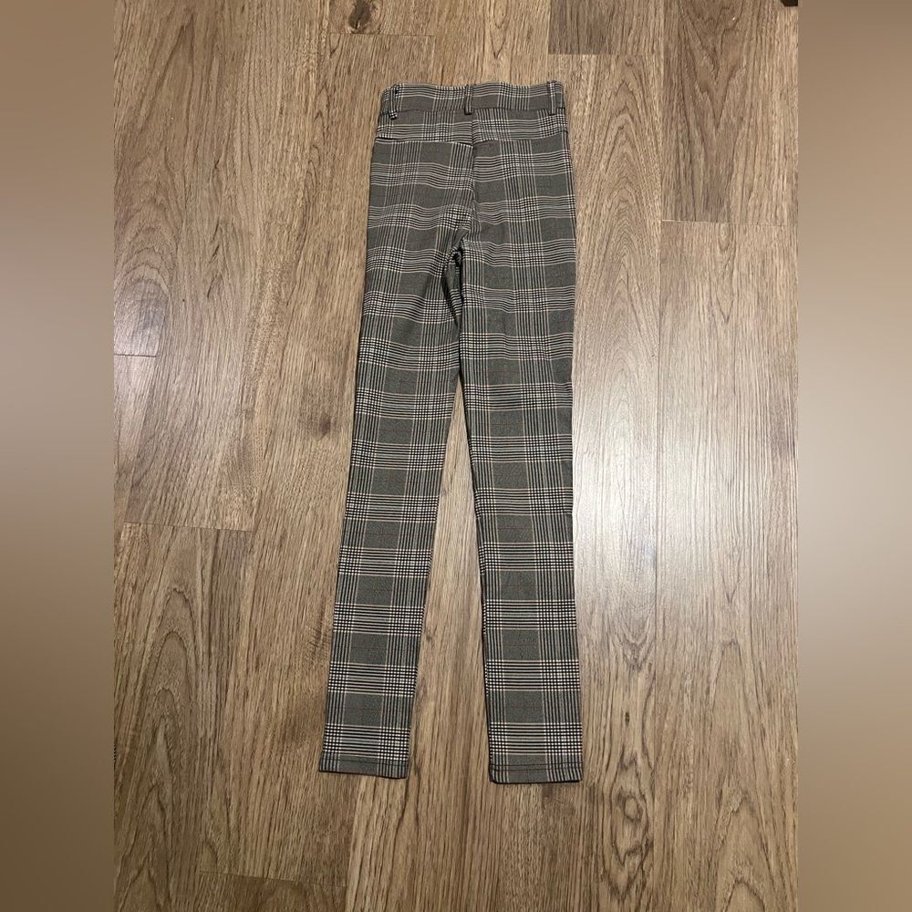 Womens Princess Polly Tikka plaid high waist Pants Brown NWT - Picture 5 of 7